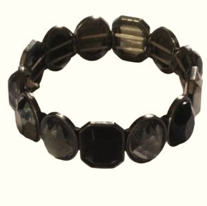 Black diamond silver bracelet.